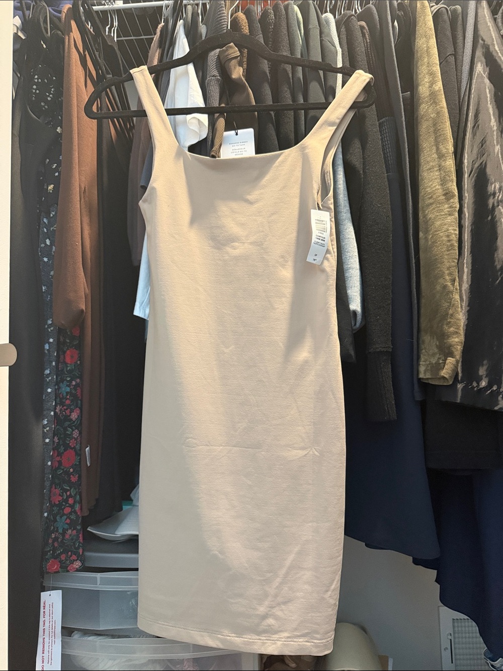 Aritzia Beige Mini Dress